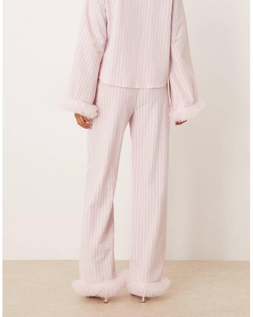 Sister Jane Pink Wonder Cotton Blend Tulle Trim Trouser Co-ord