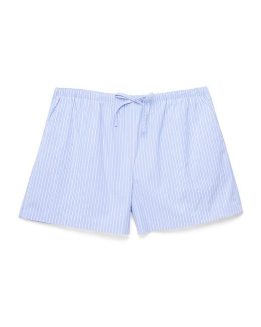 NA-KD Blue Elastic Waist Cotton Shorts