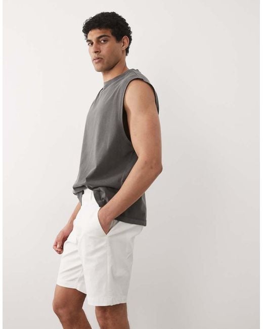 Threadbare White Chino Shorts for men