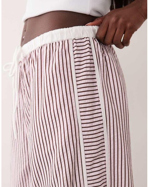 ASOS Pink Tipped Pull-on Pants With Tie
