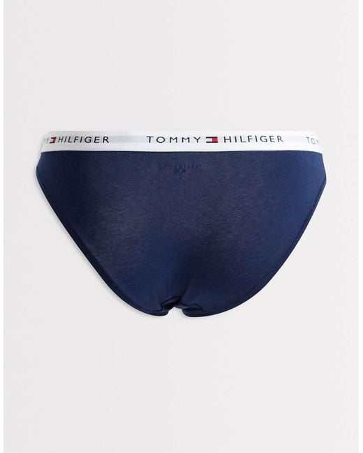 Tommy Hilfiger Blue Essential Cotton 3 Pack Bikini Briefs