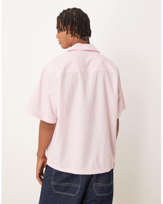ASOS – gestreiftes oversize-hemd in White für Herren