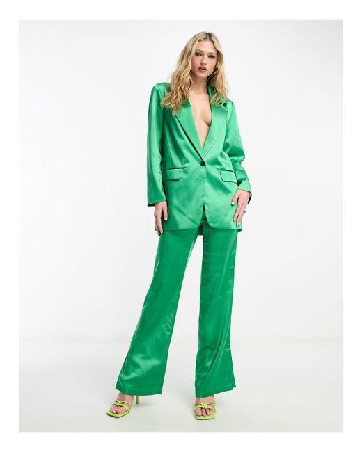ONLY Green Flared Slit Trouser Co-ord