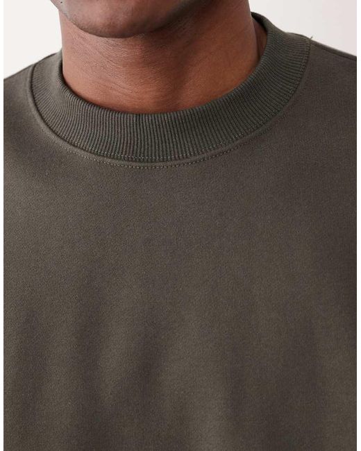 ASOS Gray Premium Heavyweight Extreme Oversized Sweatshirt for men