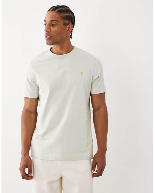 Farah White Danny Regular Logo T-shirt for men