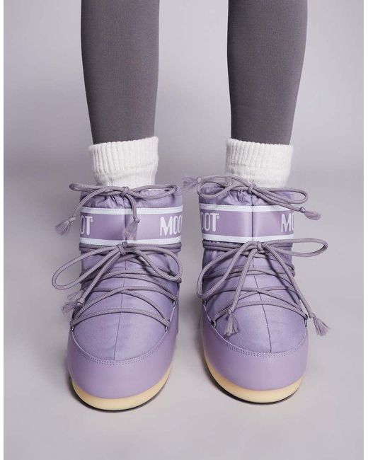 Moon Boot Purple Moonboot Icon Low Nylon