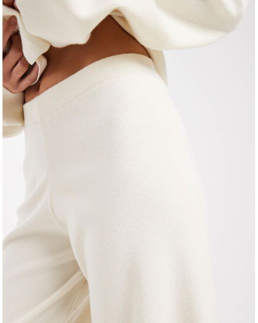 Pantalon confort d'ensemble en maille ultra-douce - écru ASOS en coloris White