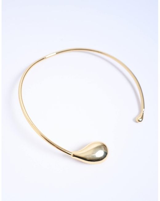 TOPSHOP Black Nila Teardrop Adjustable Choker Necklace