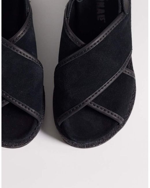 Clarks Blue Meare Cross Sandals