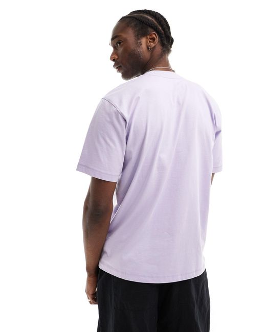 Calvin Klein – oversize-t-shirt in Purple für Herren
