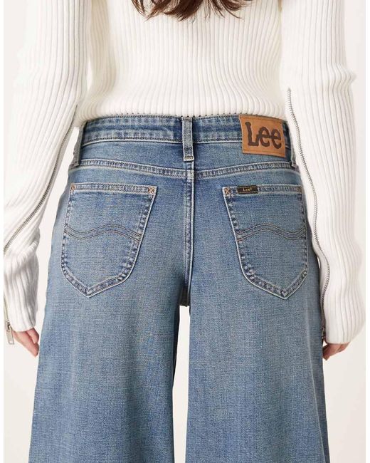 Lee Jeans Blue Hope Mid Rise Wide Leg Jeans