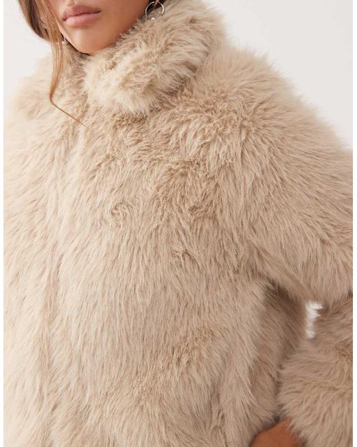 Noisy May Natural Faux Fur Jacket