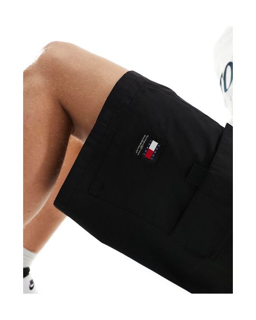 Tommy Hilfiger – aiden – utility-shorts in Black für Herren
