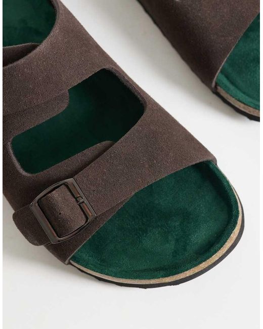 Only & Sons Black Faux Suede Mule Sandals for men