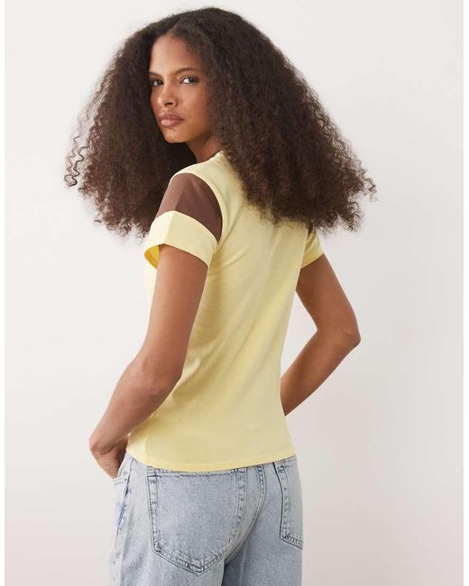 ASOS Multicolor Baby Tee With Contrast Panels