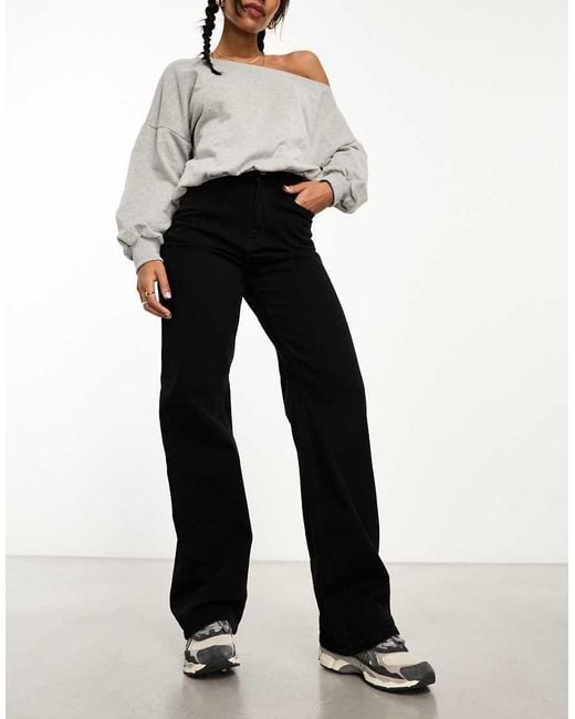 Vero Moda Black Tessa Wide Leg Jean