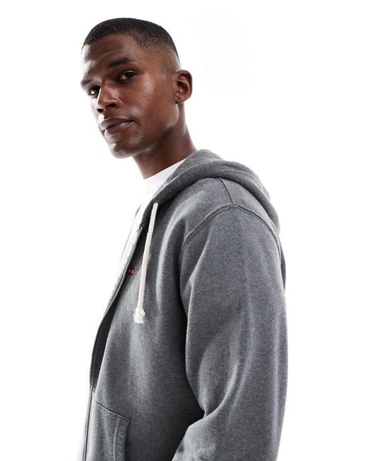 Levi's Blue Original Batwing Logo Full Zip Hoodie for men