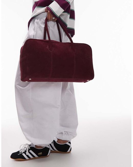 Urbancode Purple Suede Bowling Bag