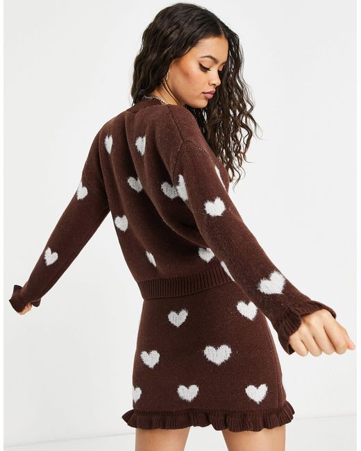 miss selfridge heart jumper