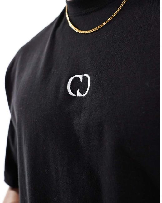 Criminal Damage Black Logo T-Shirt for men