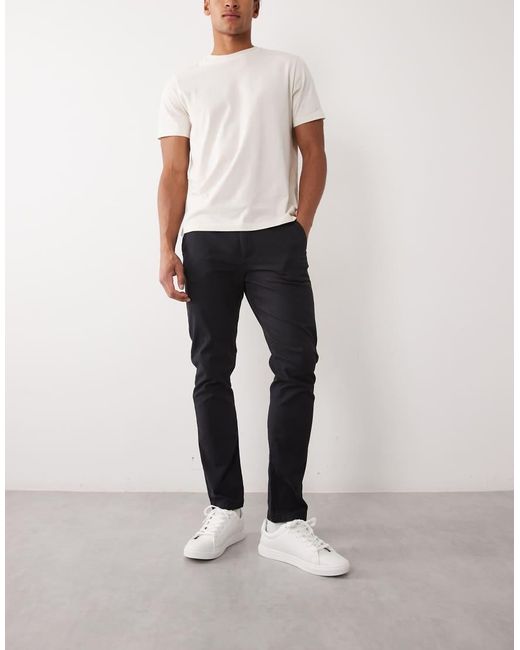 ASOS Black 2 Pack Slim Chinos for men