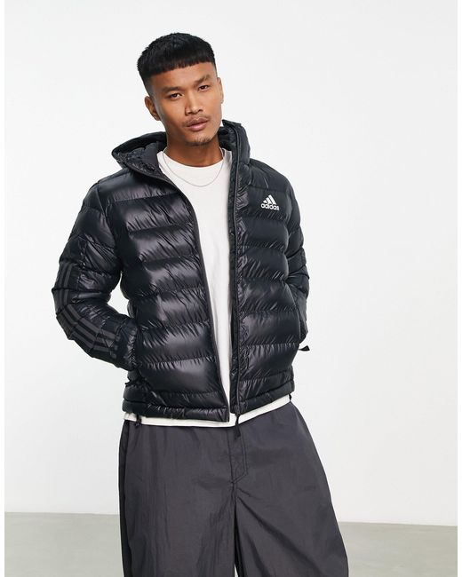 Parka negra con dise o adidas Originals de hombre de color Azul Lyst