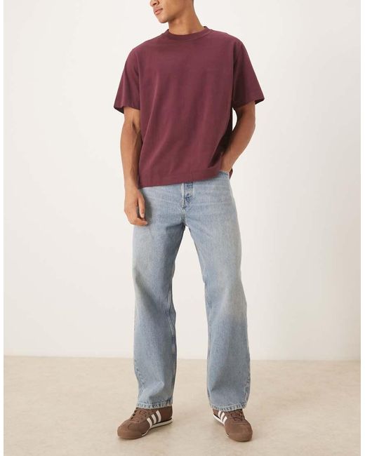 Pack De 3 Camisetas De Rojo Y Blanco De Tejido Grueso Premium De Abercrombie & Fitch de hombre de color Black