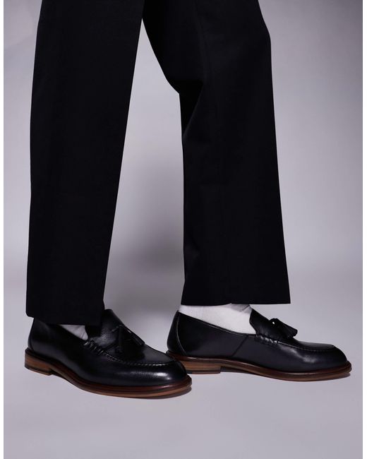 Walk London – putney – leder-loafer in Black für Herren
