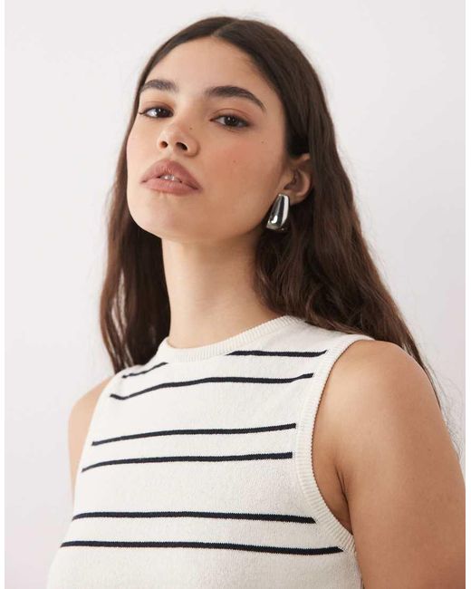 ASOS White Fine Knit Tank Top Co-ord