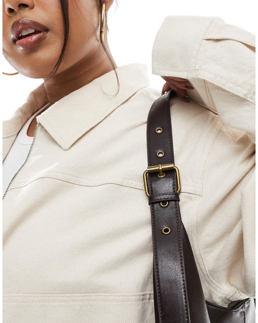 Pull&Bear White – tragetasche aus kunstleder