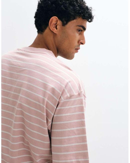 ASOS Pink Boxy Oversized T-shirt for men