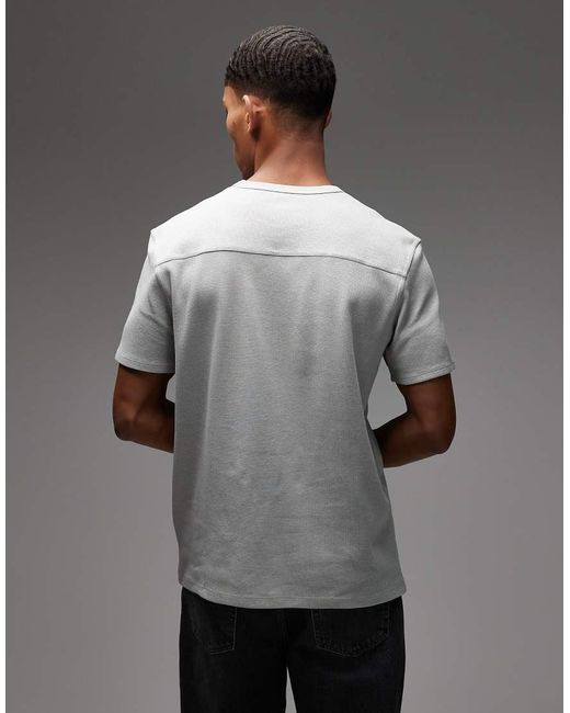 AllSaints Gray Ellis Crew Neck T-shirt for men
