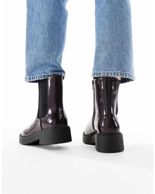 Schuh Blue Amia Wide Fit Chunky Chelsea Boot
