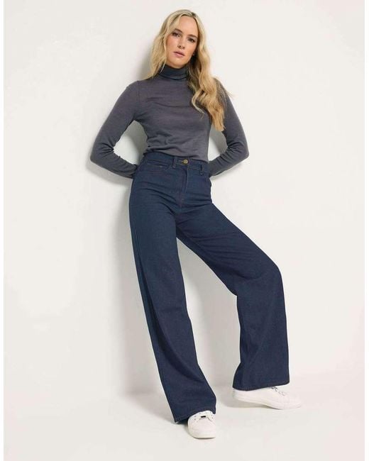 Long Tall Sally Blue Wide Leg Jeans