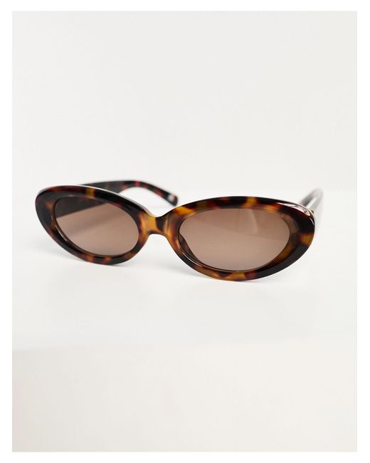 ASOS Brown Oval Sunglasses