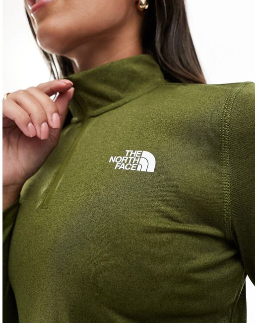 Training flex - top à col zippé - olive The North Face en coloris Green
