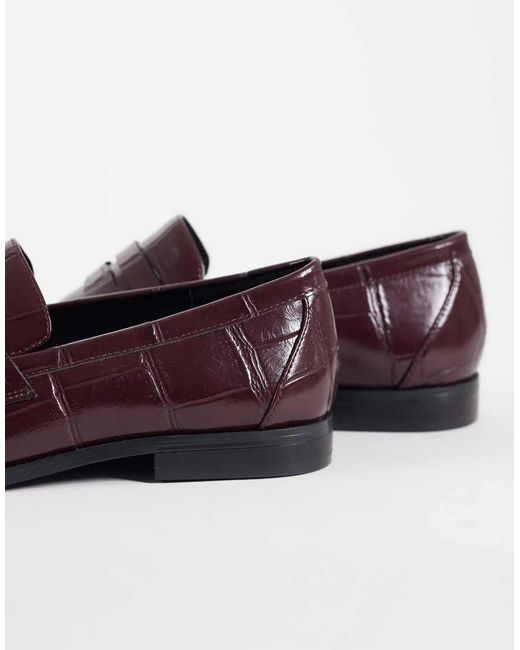ASOS Purple Minnie Ruched Detail Loafers