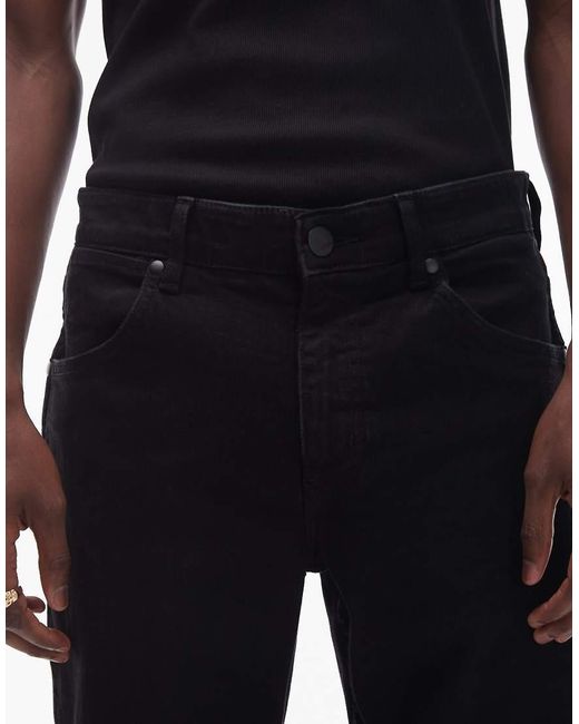 Vaqueros Negros De Corte Recto Greensboro De Wrangler de hombre de color Black
