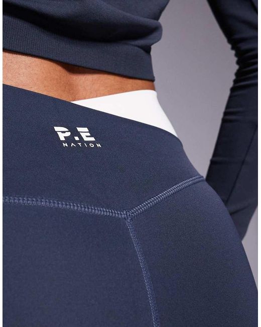 P.E Nation Blue Wander Flare leggings