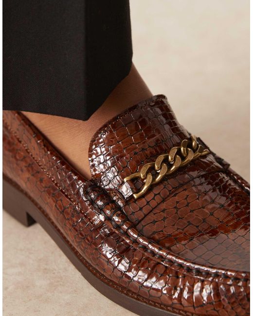 Walk London Black Dalston Chain Loafers for men