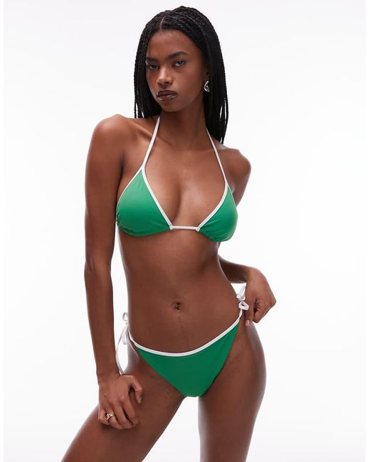 Tommy Hilfiger Green String Bikini Bottoms