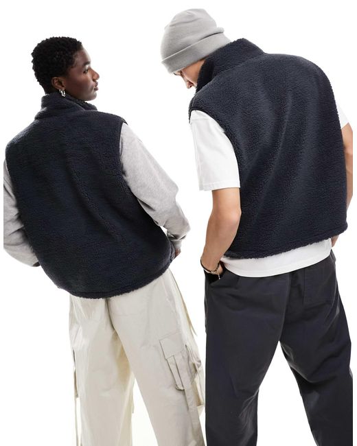 New Balance Home Again Sherpa Bodywarmer in het Blauw Lyst NL