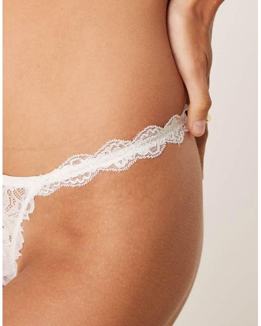 Free People Natural Bring Me Another Lace Bikini Brief