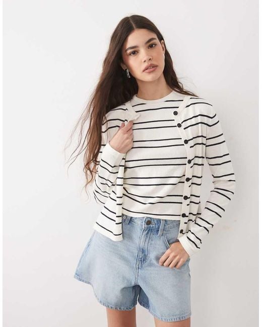 ASOS Blue Knitted Boxy Fit Cardigan Co-ord