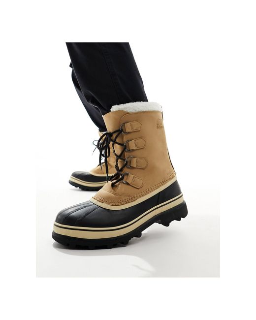 Sorel Black Caribou Wp Waterproof Snow Boots for men