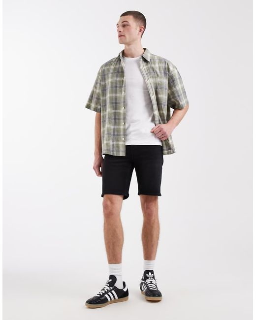 Only & Sons Gray Denim Shorts for men