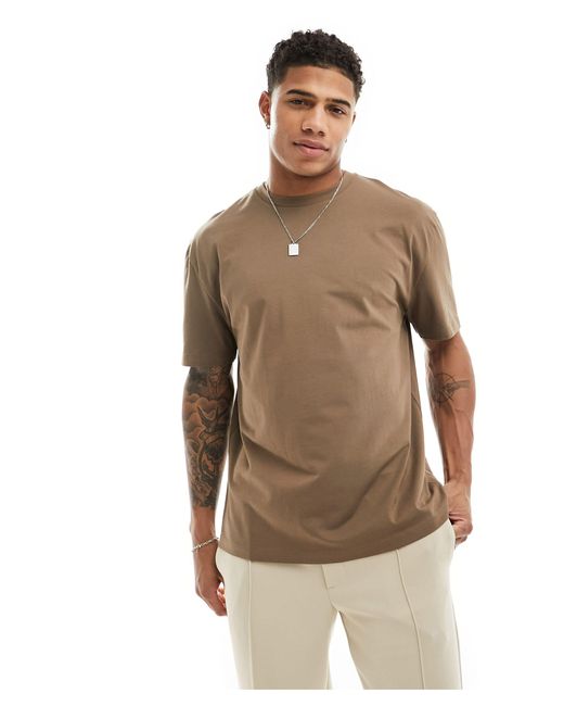 ASOS Brown Relaxed T-shirt for men