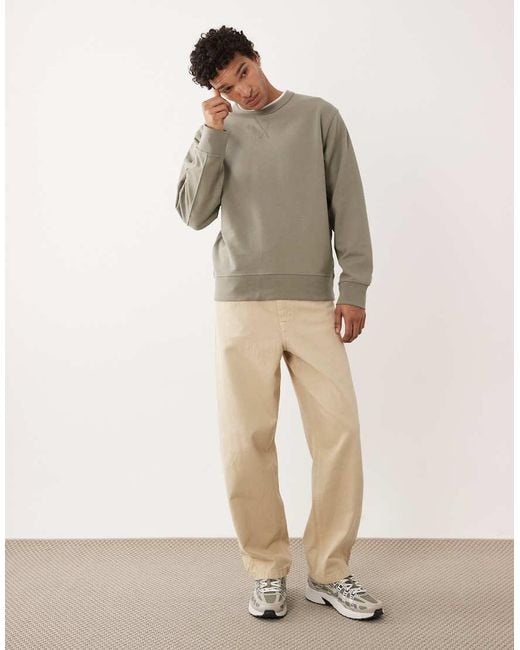 SELECTED Gray Vintage Look Sweatshirt for men