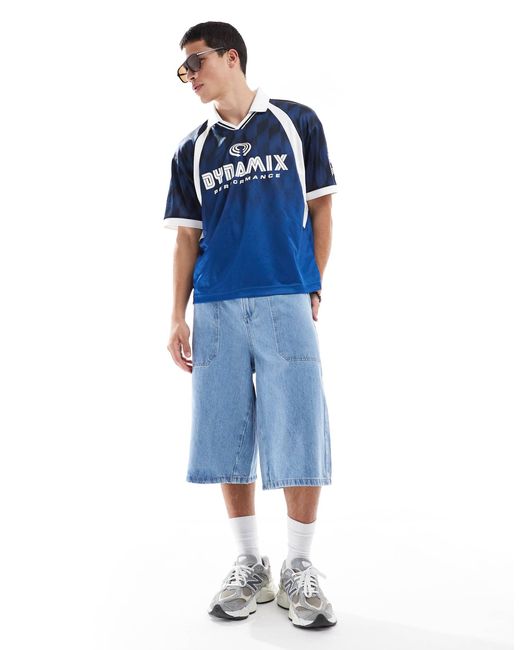 Hollister Blue Polo Top With Golf Motif Detail for men