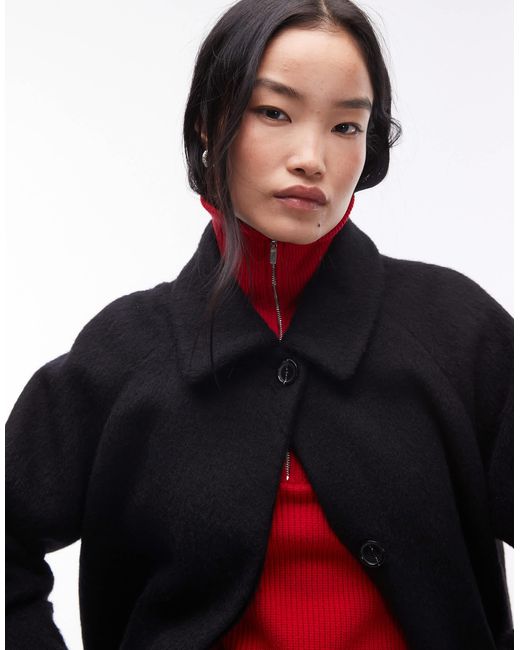 ARKET Black Oversized Midi Coat